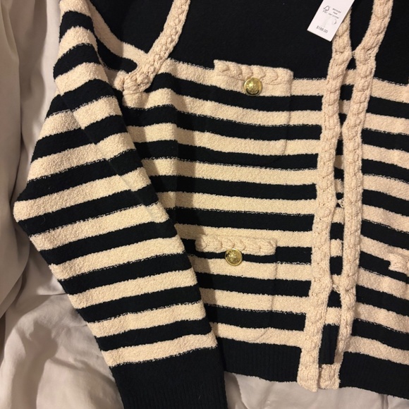 NWT j.crew Odette sweater lady jacket in striped bouclé - Picture 5 of 5